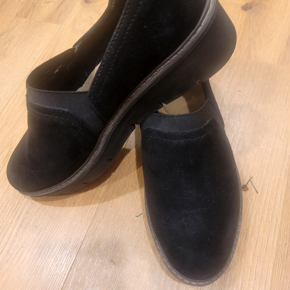 Clarks Black Flats Comfortable Loafers